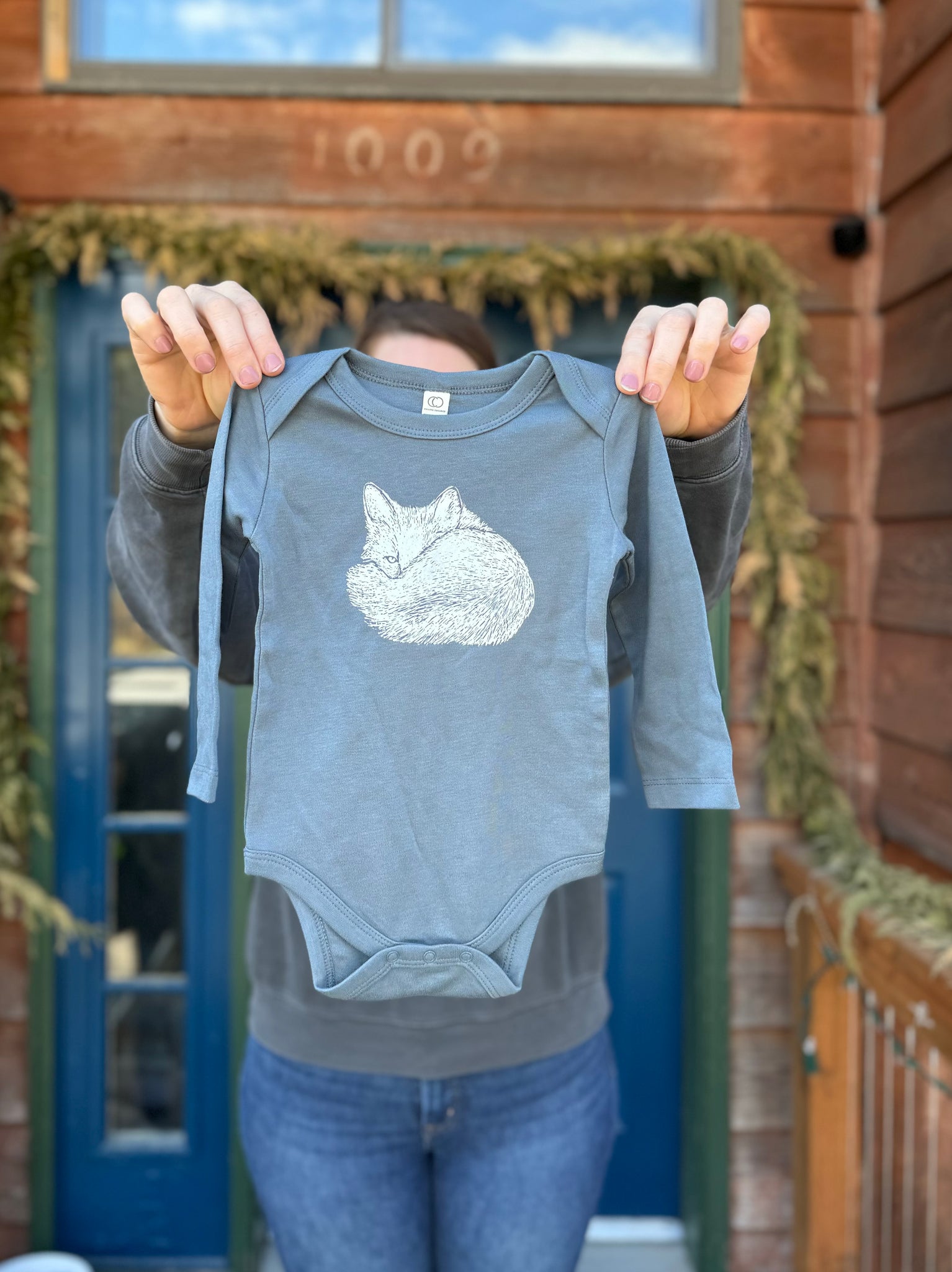 Fox Baby Long Sleeve One-piece