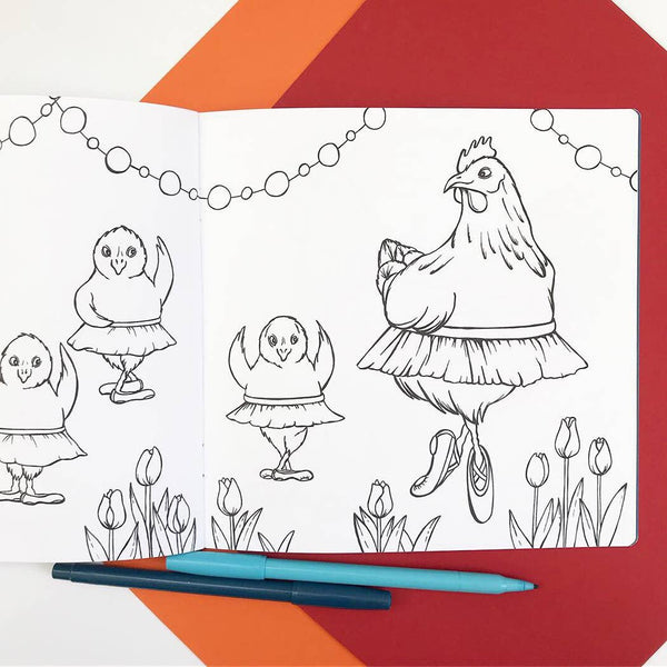 Amelie Legault Illustration Coloring Book - The Fashionable Hens