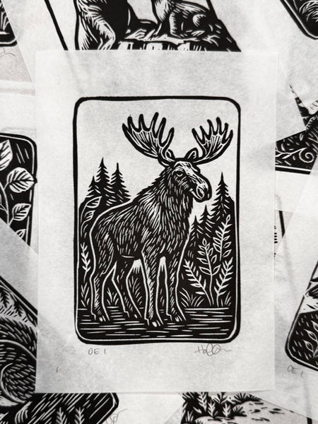 Animal Linocut Prints