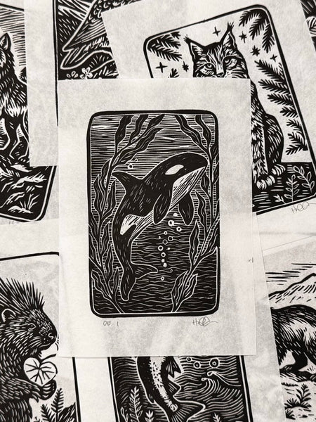 Animal Linocut Prints