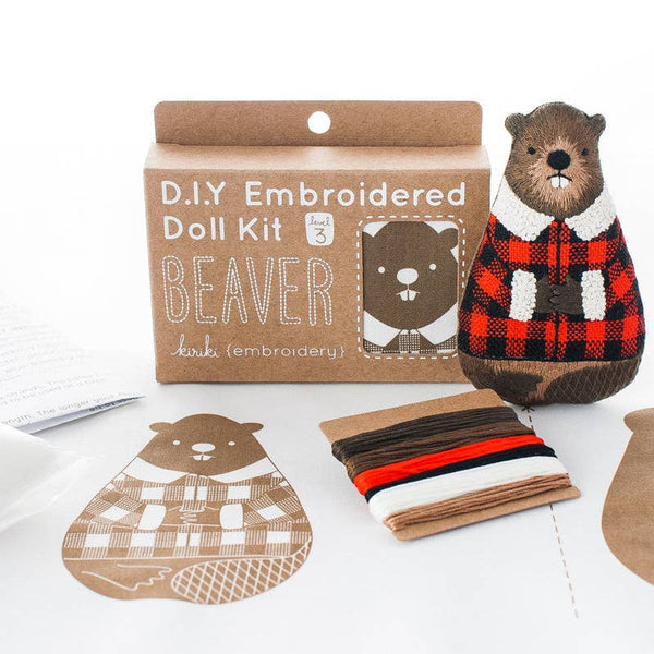 Beaver - Embroidery Doll Kit