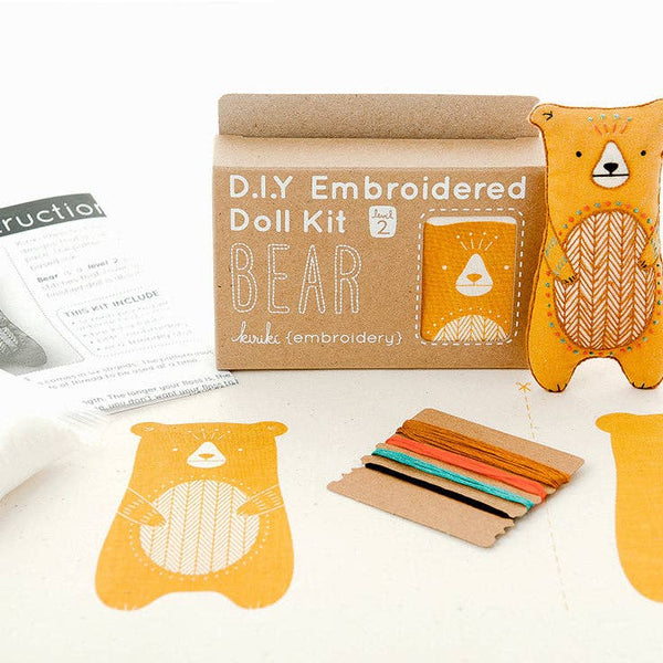 Bear - Embroidery Doll Kit
