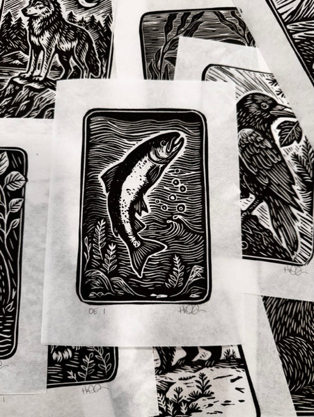 Animal Linocut Prints