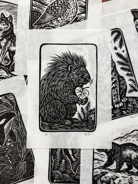 Animal Linocut Prints