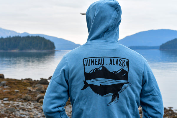 Juneau Mountains and Humpback Unisex Zip Hoodie