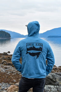 Juneau Mountains and Humpback Unisex Zip Hoodie