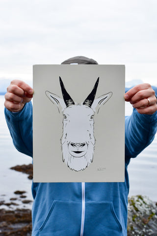 Goat Head Print