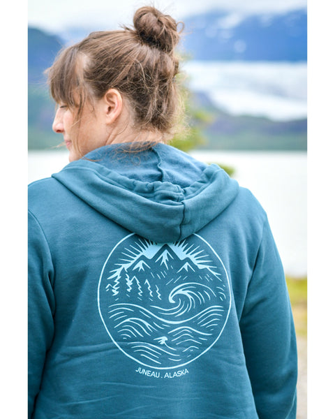 Mountain Scene Zip Hoodie