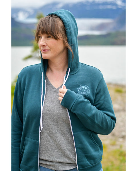 Mountain Scene Zip Hoodie