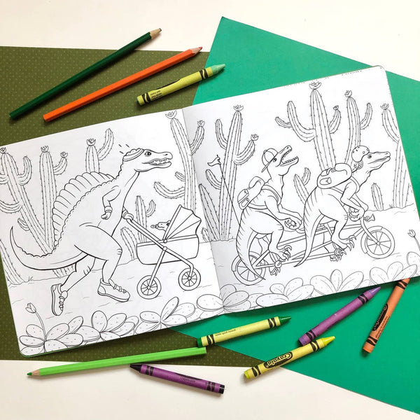 Amelie Legault Illustration Coloring Book - The Dinosaurs