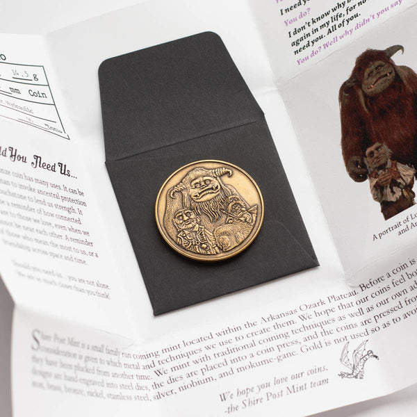 Labyrinth Should You Need Us Bronze Coin