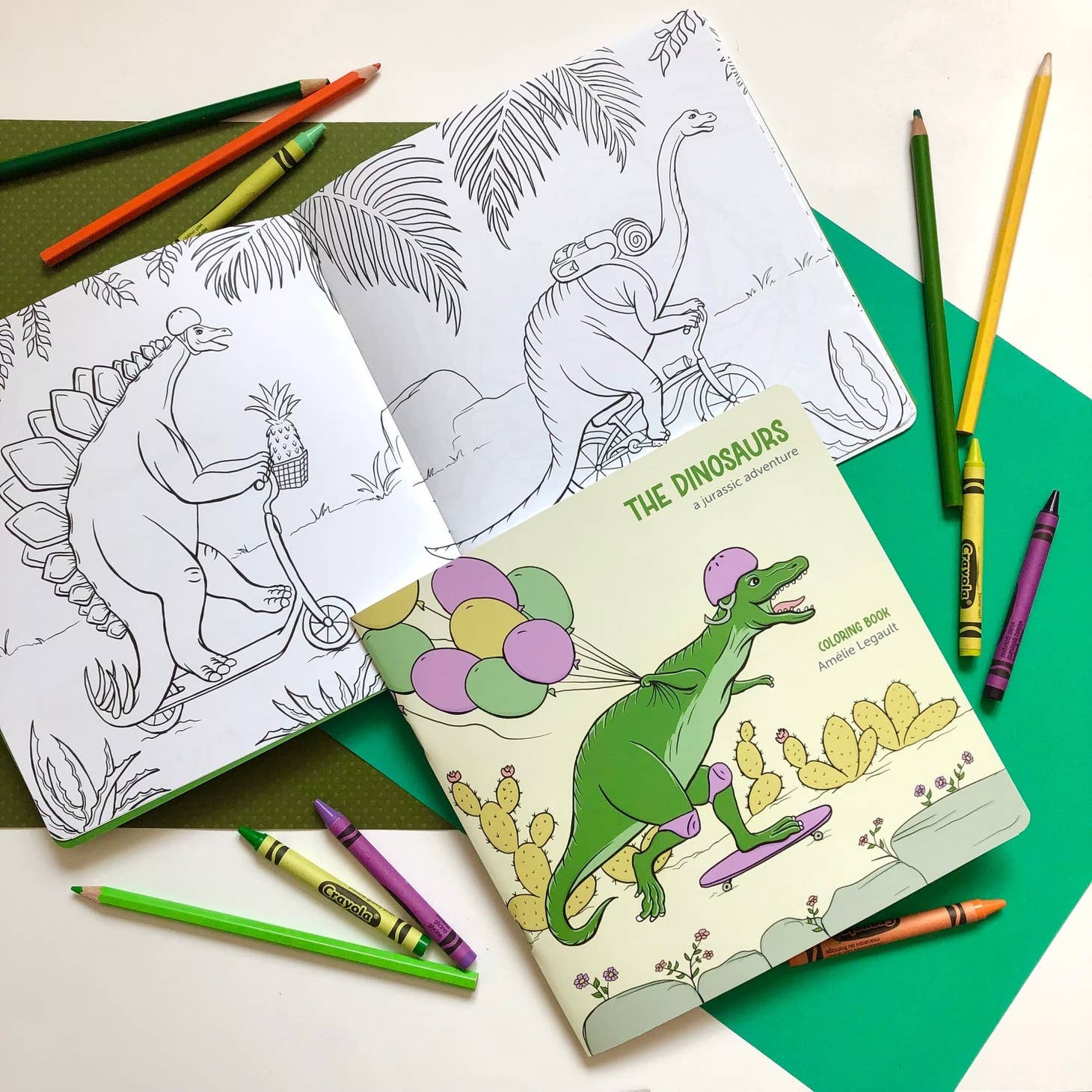 Amelie Legault Illustration Coloring Book - The Dinosaurs