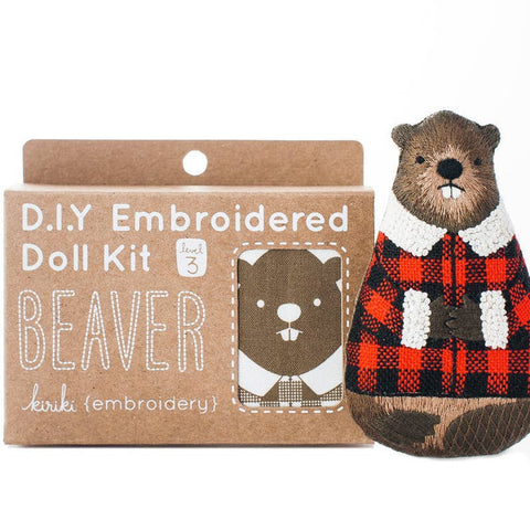 Beaver - Embroidery Doll Kit