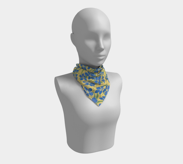 26" Square Scarf . Forget-Me-Not