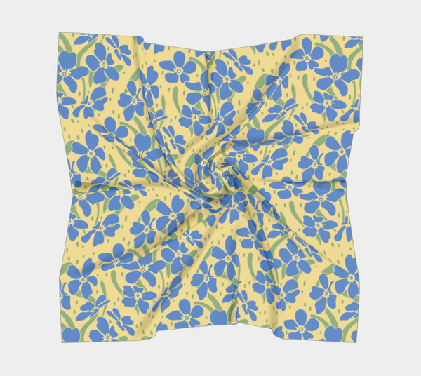 26" Square Scarf . Forget-Me-Not