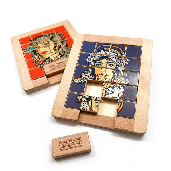 Wooden Sliding Puzzles