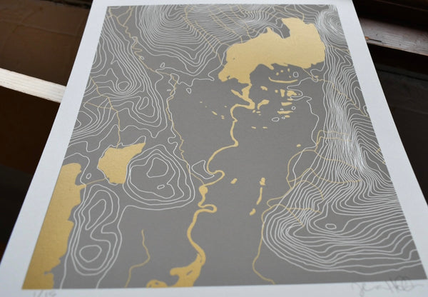 The Valley- Gray & Gold