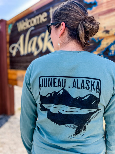 Juneau Mountains and Humpback Long Sleeve Tee