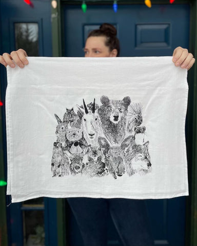Southeast Mammals Floursack Towel