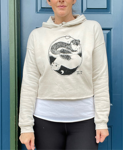 Women's Cropped Ermine Hoodie